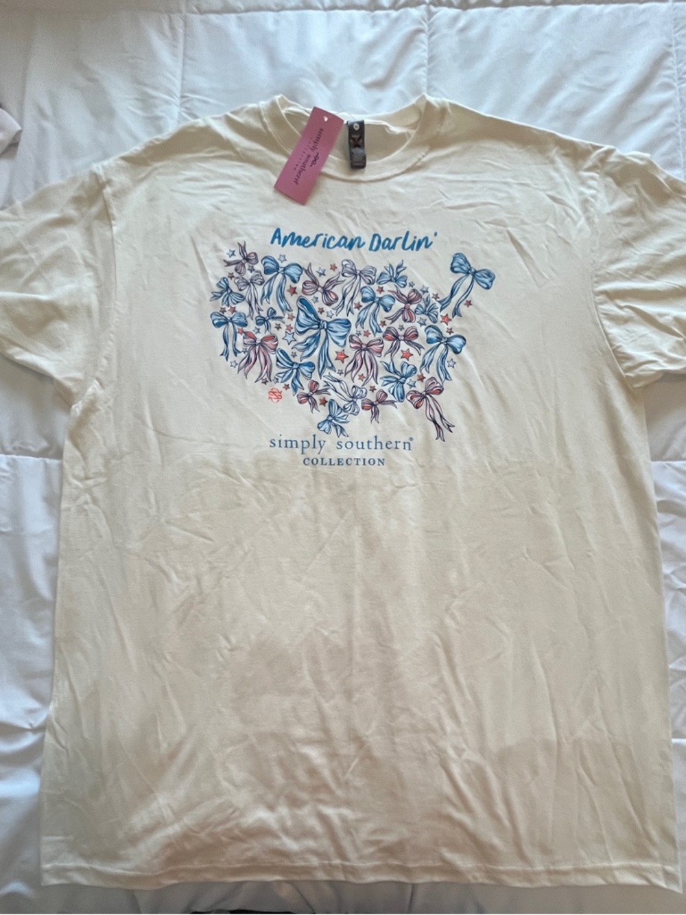 Simply Southern “American Darlin’” Cream   Size XLarge